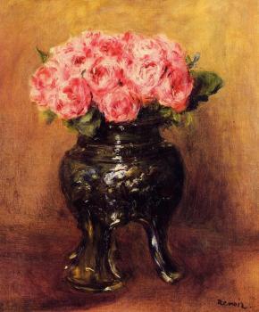 Pierre Auguste Renoir : Roses in a China Vase
